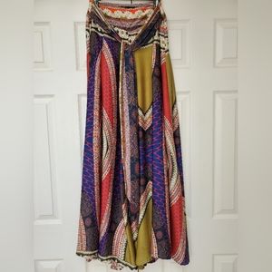 Multi print wide leg pants with tie. Garcia brand is from a local boutique.